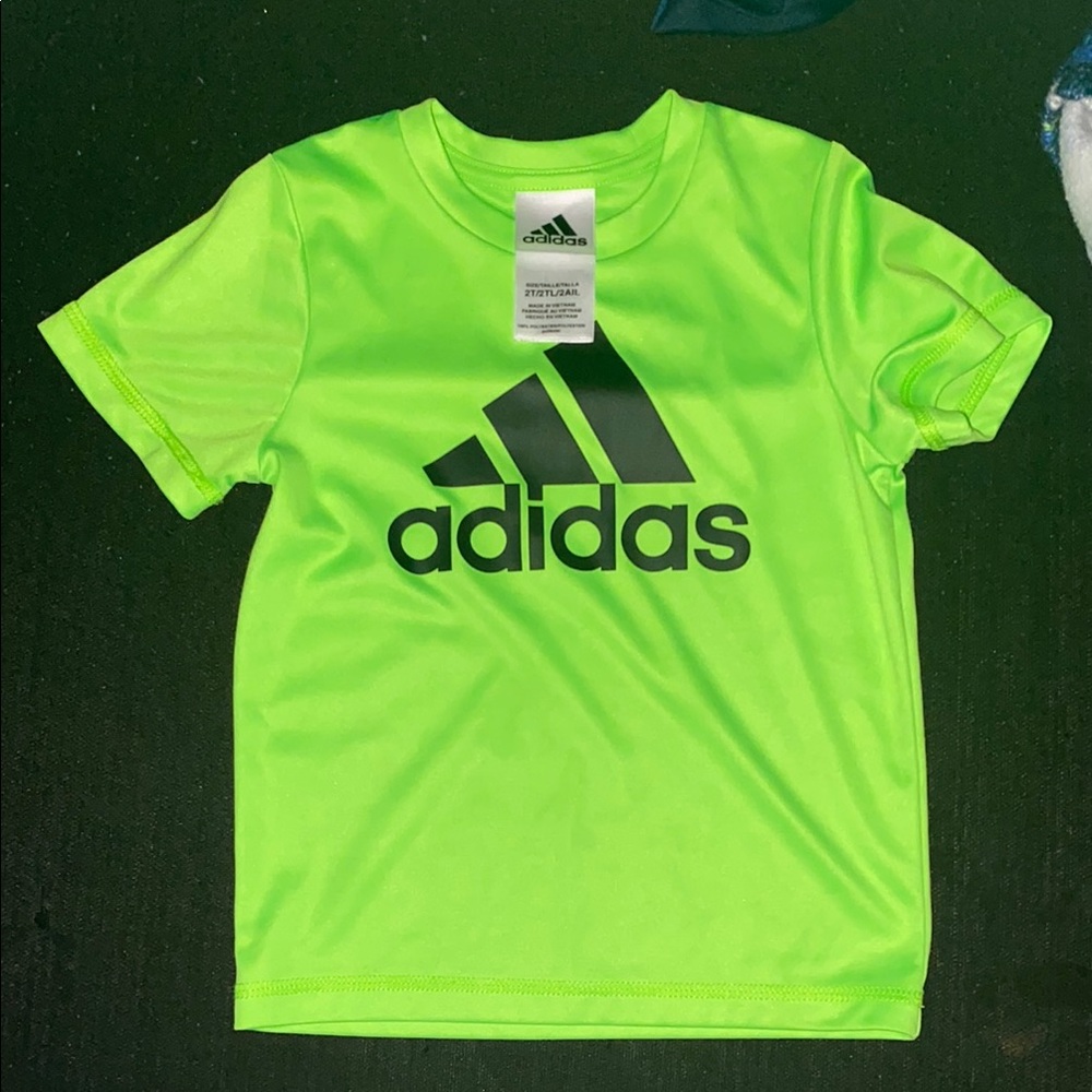 Adidas Kids Neon Green Tee